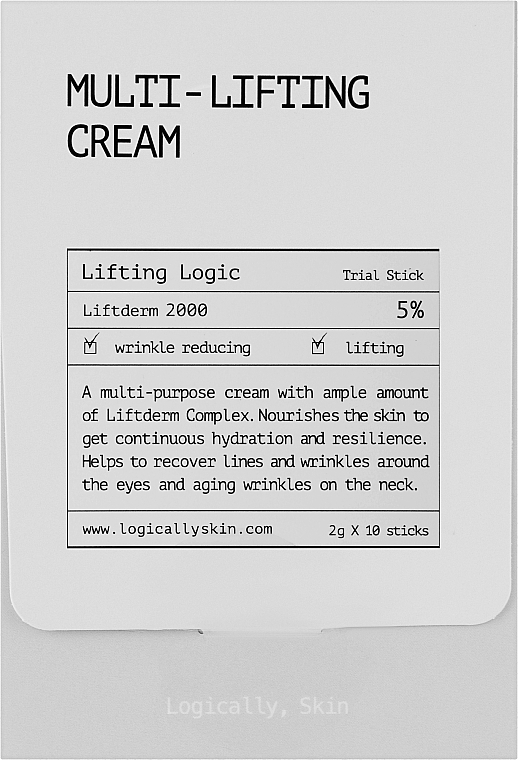 Мультиліфтинговий крем (саші) - Logically, Skin Multi Lifting Cream — фото N1