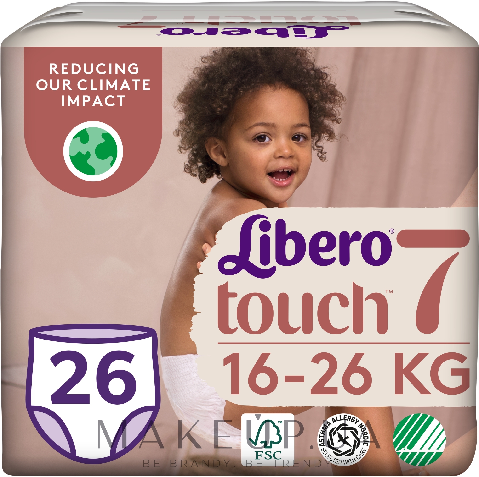 Підгузки-трусики дитячі Touch Pants 7 (16-26 кг), 26 шт. - Libero — фото 26шт