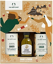 Духи, Парфюмерия, косметика Набор - The Body Shop Shake & Swish Ginger (shamp/250ml + cond/250ml + serum/50ml + massager)