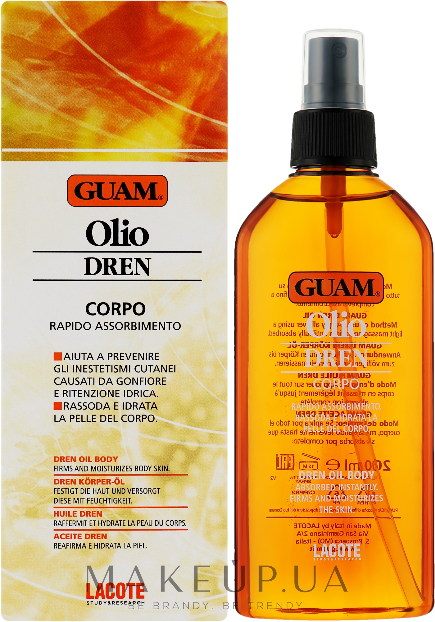 Масло с дренажным эффектом - Guam Olio Corpo Dren — фото 200ml