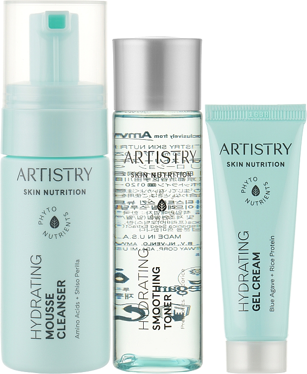 Набор средств для увлажнения кожи - Amway Artistry Skin Nutrition (foam/50ml + ton/50ml + cr/15ml) — фото N2