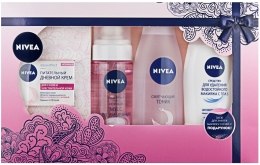 Духи, Парфюмерия, косметика Набор для чувствительной кожи - NIVEA Aqua Effect (f/cr/50ml + tonic/200ml + mousse/150ml + remover/125ml) 