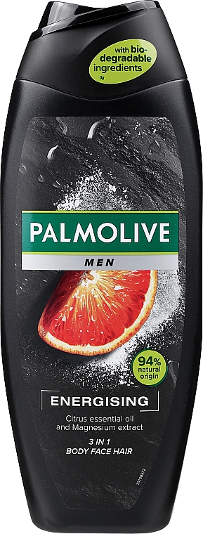 Гель для душу для чоловіків "Енергійний".  Ефірна олія цитрусових і екстракт магнію - Palmolive Men — фото N3