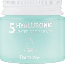 Зволожувальний крем З 5 видами гіалуронової кислоти - FarmStay Hyaluronic 5 Water Drop Cream — фото N2