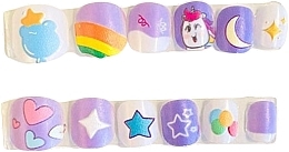 Накладные самоклеящиеся ногти для детей "Звезды", 985 - Deni Carte Tipsy Kids  — фото N6
