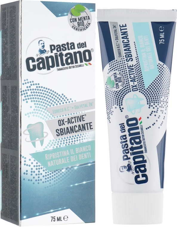Зубная паста "Комплексное отбеливание" - Pasta Del Capitano Ox-Active Sbiancante