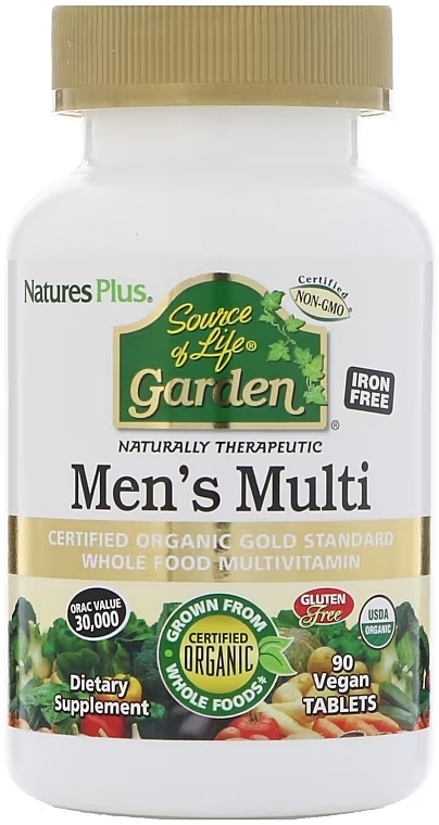 Мультивитамины для мужчин - NaturesPlus Source of Life Garden Men's Multi — фото N1