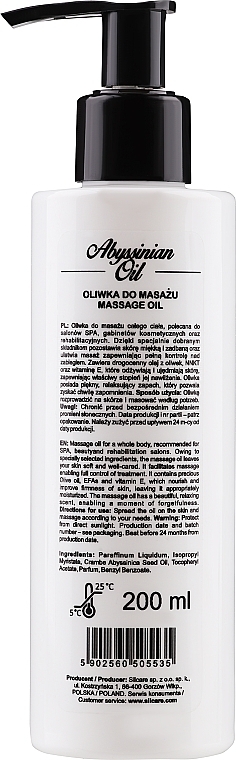 Абиссинское массажное масло для тела - Silcare Quin Abyssinian Oil Limited Edition — фото N2