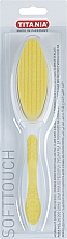 Пилка педикюрна двостороння, пемза, наждак, жовта - Titania — фото N1