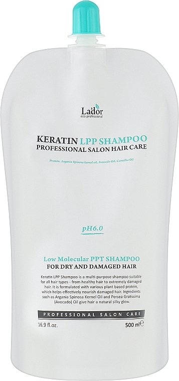 Кератиновий безсульфатний шампунь - La'dor Keratin LPP Shampoo Refill (запасний блок)