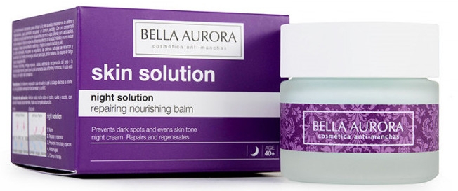 Відновлювальний живильний бальзам для обличчя - Bella Aurora Night Solution Repairing Nourishing Balm — фото N1
