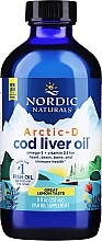 Харчова добавка в рідині, лимон "Омега-3 і Д3", 1060 мг - Nordic Naturals Arctic-D Cod Liver Oil — фото N1