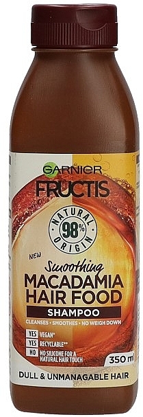 Ультраживильний шампунь - Garnier Fructis Hair Food Macadamia Smoothing Shampoo — фото N2