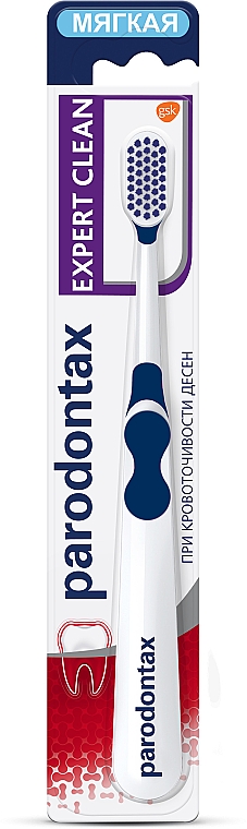 Зубна щітка "Експерт чистоти", екстрам'яка, синя - Parodontax — фото N1