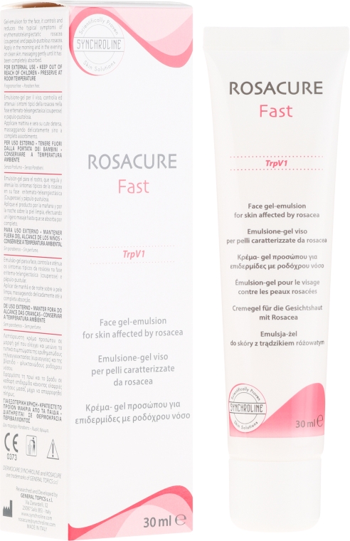Гель для чутливої шкіри, схильної до почервоніння - Synchroline Rosacure Fast — фото N1