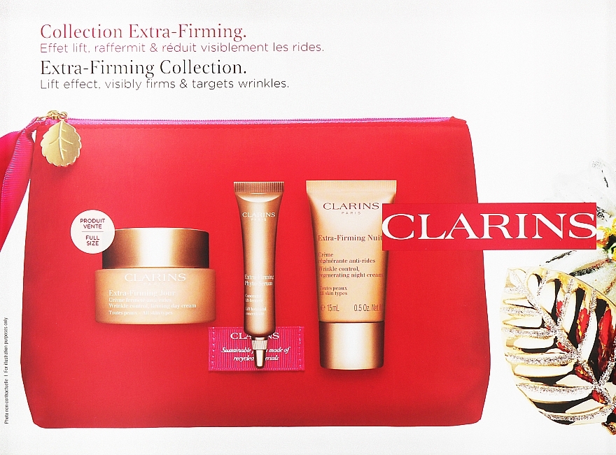 Набір - Clarins Extra-Firming (cr/50ml + cr/15ml + ser/10ml + bag) — фото N1