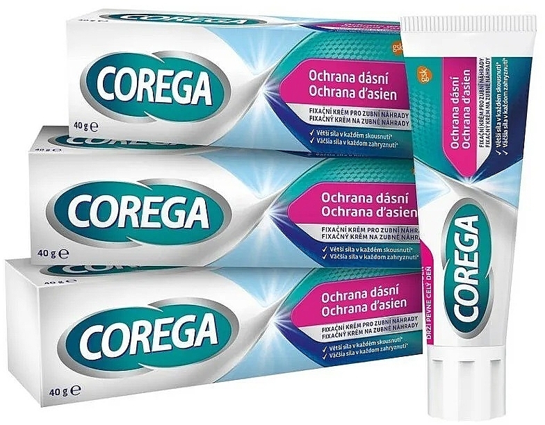 Набір - Corega Gum Protection Fixative Cream Trio (fix/cr/3x40g) — фото N1