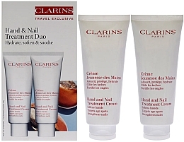 Духи, Парфюмерия, косметика Набор - Clarins Hand And Nail Treatment Cream Duo (h/cr/2x100ml)