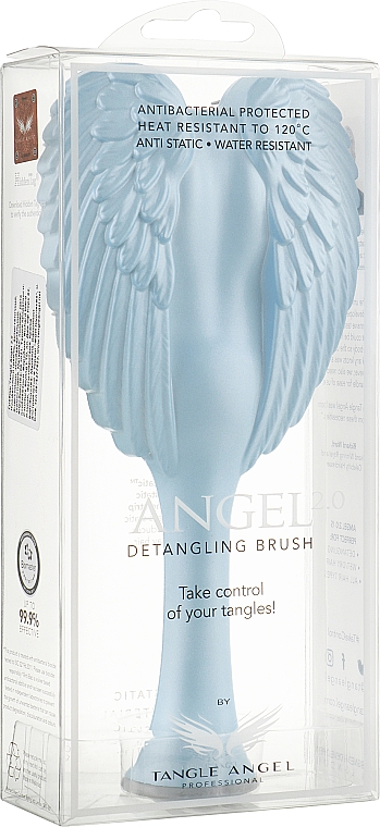Щітка для волосся - Tangle Angel 2.0 Detangling Brush Matt Satin Blue/Grey — фото N4