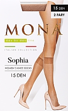 Духи, Парфюмерия, косметика Гольфы женские "Sophia" 15 den, 2 пары, beige - Mona