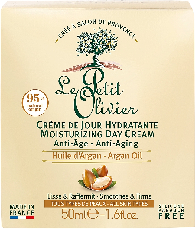 Антивіковий денний крем з аргановою олією - Le Petit Olivier Moisturizing Anti-Age Day Cream — фото N2