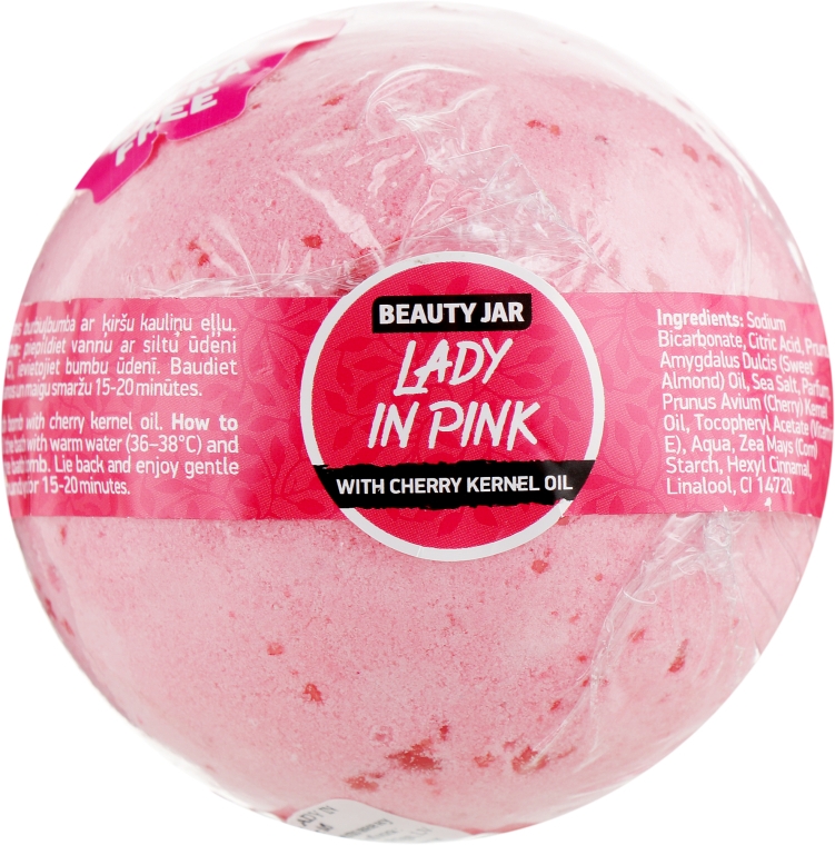 Бомбочка для ванны - Beauty Jar Lady In Pink Natural Bath Bomb — фото N1