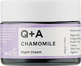 Нічний крем для обличчя - Q+A Chamomile Night Cream — фото N1