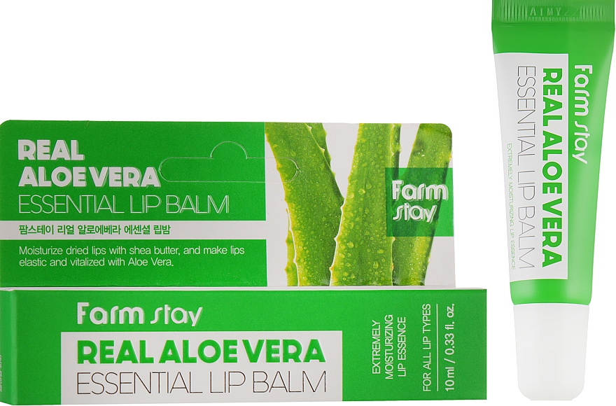 Увлажняющий бальзам с соком алоэ - FarmStay Real Aloe Vera Essential Lip Balm