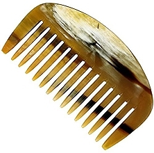 Парфумерія, косметика Гребінь для розплутування волосся, 10 см - Golddachs Horn Afro Comb