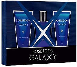 Парфумерія, косметика Poseidon Galaxy - Набір (edt/150ml + sh/gel/150ml + ash/150ml)