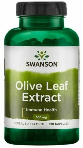 Трав'яна добавка "Екстракт оливкового листя" - Swanson Olive Leaf Extract 500 mg — фото 120шт