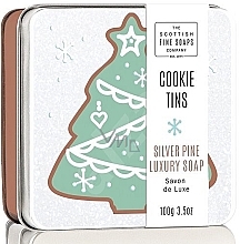 Парфумерія, косметика Мило "Печиво Срібна сосна" - Scottish Fine Soaps Cookie Tins Silver Pine Luxury Soap In A Tin