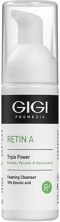 Очищувальна піна з 10% гліколевої кислоти - Gigi Retin A Foaming Cleanser 10% Glycolic — фото N1