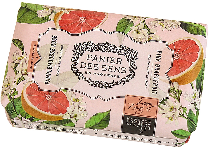 Экстра-нежное мыло масло ши "Грейпфрут" - Panier des Sens Shea Butter Soap Bar Pink Grapefruit — фото N1
