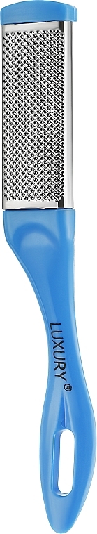 Терка для ног двусторонняя, комбинированная (металл + наждачка), TM-02, синяя - Beauty Luxury — фото N1