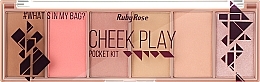 Палетка для макіяжу - Ruby Rose Cheek Play Pocket Kit — фото N2