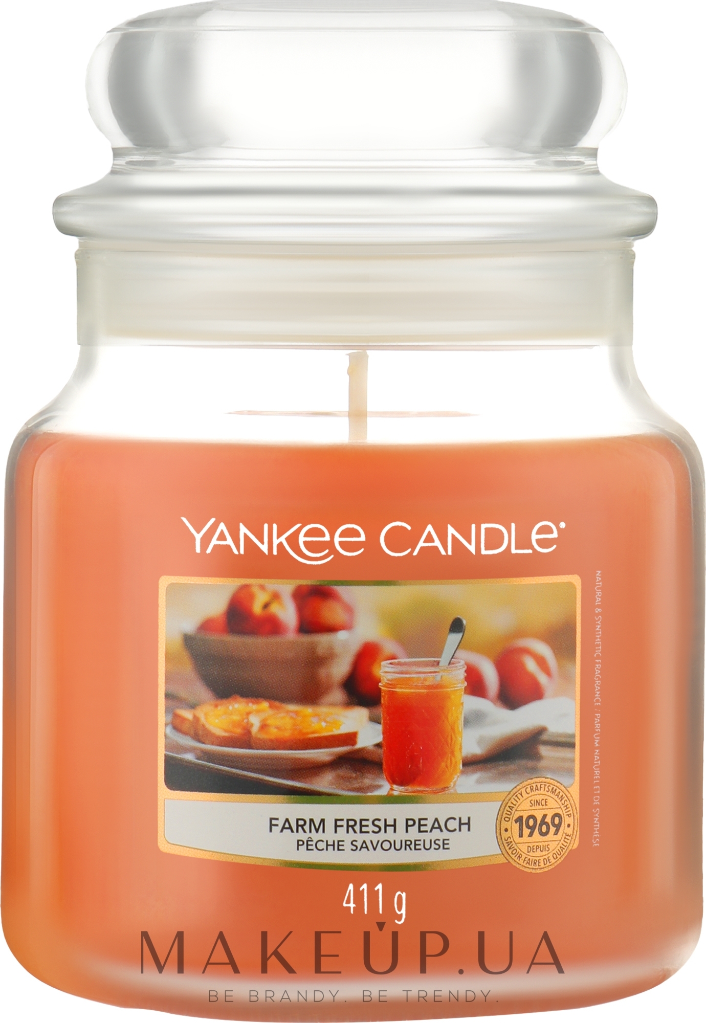 Ароматическая свеча в банке - Yankee Candle Farm Fresh Peach — фото 411g