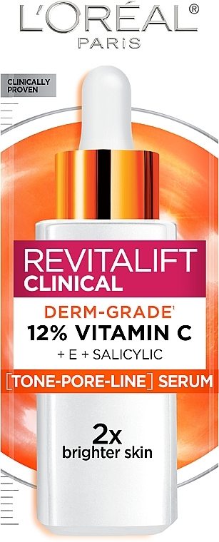 Cироватка з вітаміном С для надання сяяння шкірі обличчя - L'Oreal Paris Revitalift Clinical Vitamin C * — фото N2