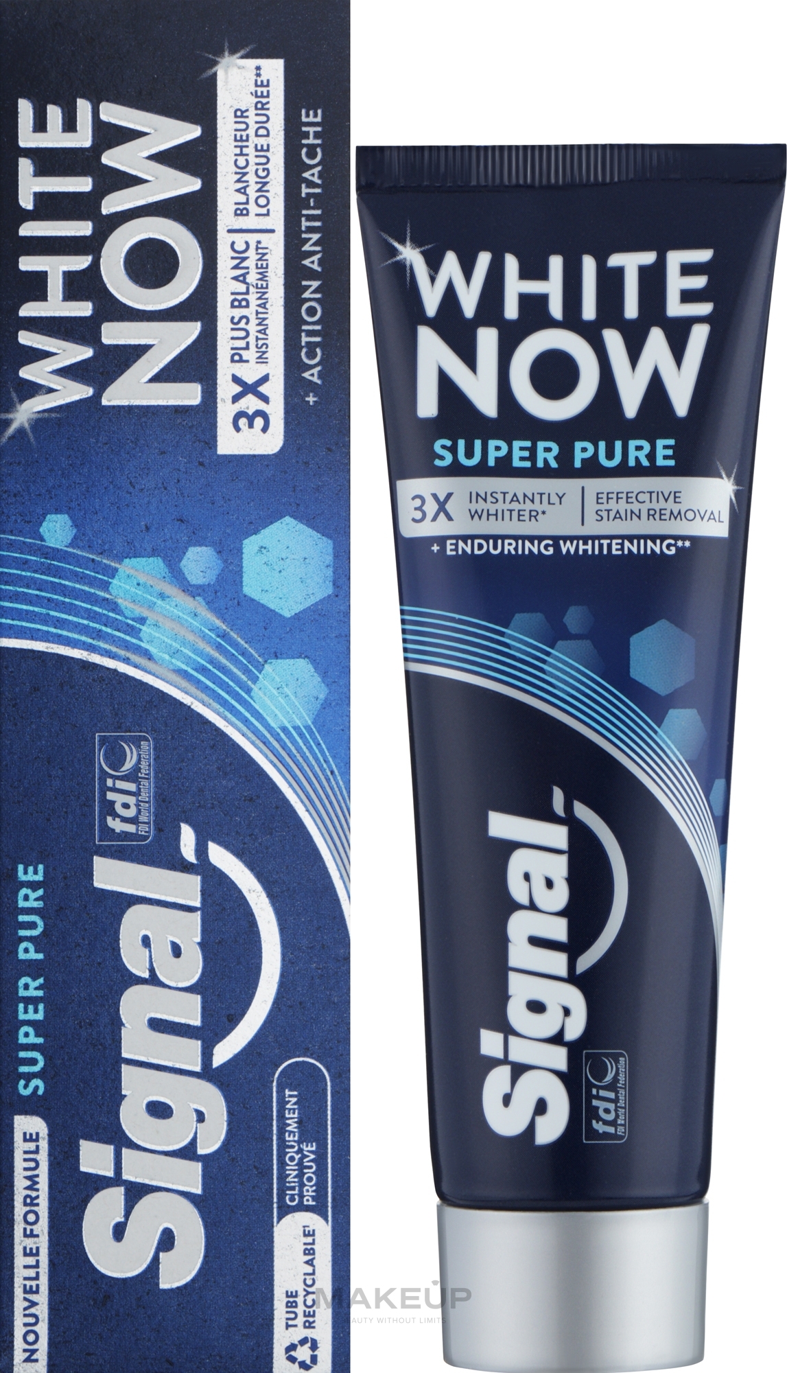 Зубна паста для чоловіків з відбілювальним ефектом - Signal White Now Men Super Pure — фото 75ml