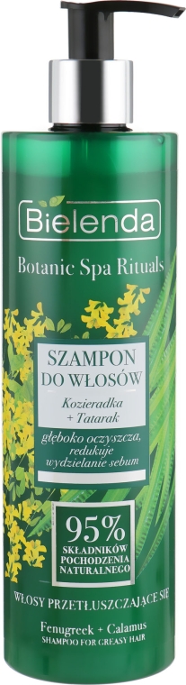 Шампунь "Пажитник + Аир" для жирных волос - Bielenda Botanic Spa Rituals Shampoo