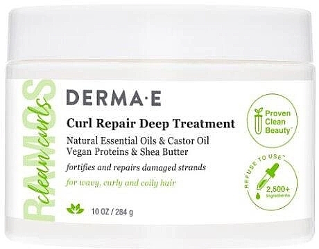 Кондиціонувальний засіб для всіх типів виткого волосся - Derma E Curl Repair Deep Treatment — фото N1