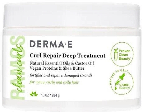 Кондиционирующее средство для всех типов вьющихся волос - Derma E Curl Repair Deep Treatment — фото N1