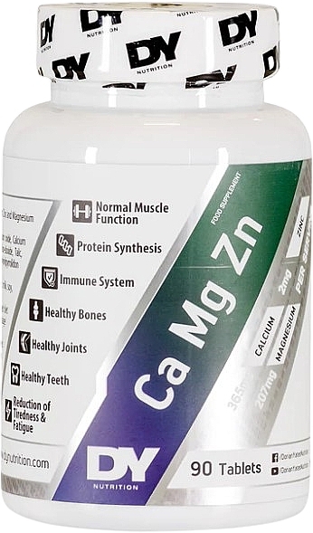 Харчова добавка "Кальцій, магній, цинк" - DY Nutrition Ca Mg Zn — фото N1