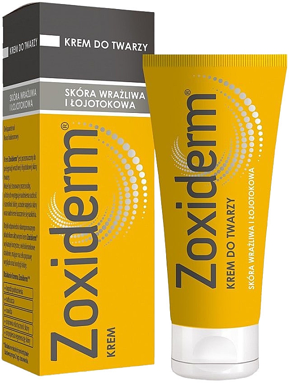 Крем для чувствительной кожи лица и с признаками себореи - Aflofarm Zoxiderm Face Cream — фото N1