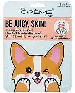 Маска для лица - The Creme Shop Be Juicy Skin! Animated Corgi Face Mask — фото N1