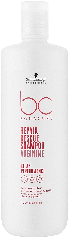 Шампунь для поврежденных волос - Schwarzkopf Professional Bonacure Repair Rescue Shampoo Arginine Clean Performance — фото N3