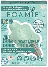 Твердий гель для душу для дітей 2 в 1 "Манго й кокос" - Foamie 2 in 1 Shower Body Bar for Kids Mango & Coconut — фото N1