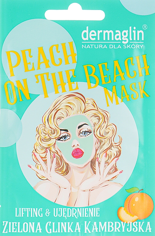 Маска для обличчя - Dermaglin Peach On The Beach Mask — фото N1