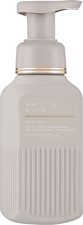 Мило-піна для рук "Білий чай і шавлія" - Bath And Body Works Gentle & Clean Foaming Hand Soap White Tea & Sage — фото N1