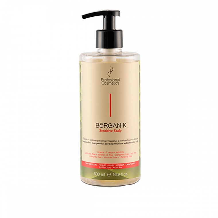 Шампунь для чувствительной кожи головы - Profesional Cosmetics Borganik Sensitive Scalp Shampoo — фото N1